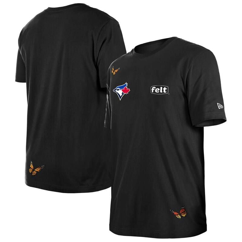 アンブランデッド メンズ トップス Tシャツ Unbranded Mens New Era x Felt Black Toronto Blue Jays TShirt Jay Black ブラック