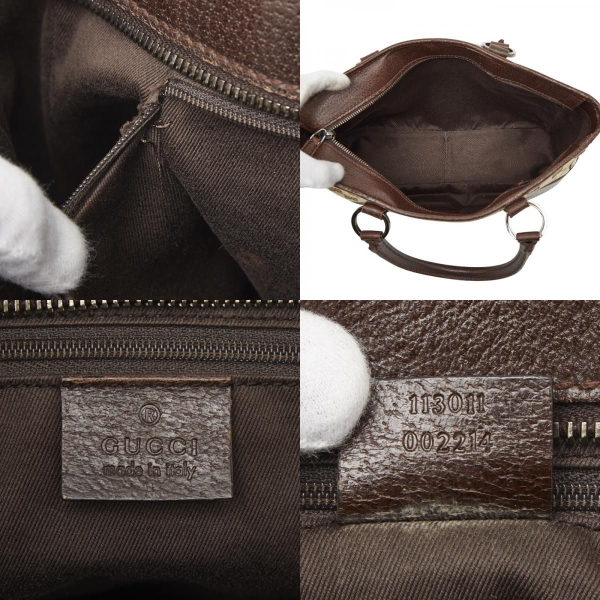 グッチ GGキャンバス ハンドバッグ トートバッグ 113011 ブラウン