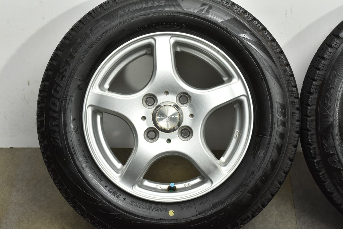 24年製 バリ溝】GRASS 13in 4.00B +42 PCD100 ブリヂストン ブリザック