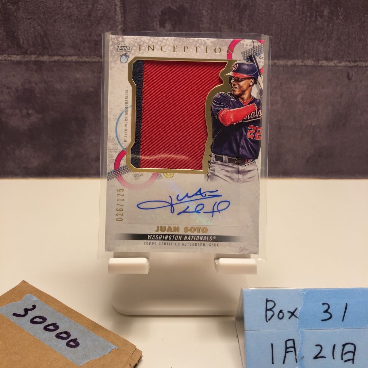 2022 Topps Inception Juan Soto 026/125 直筆サインカード Washington