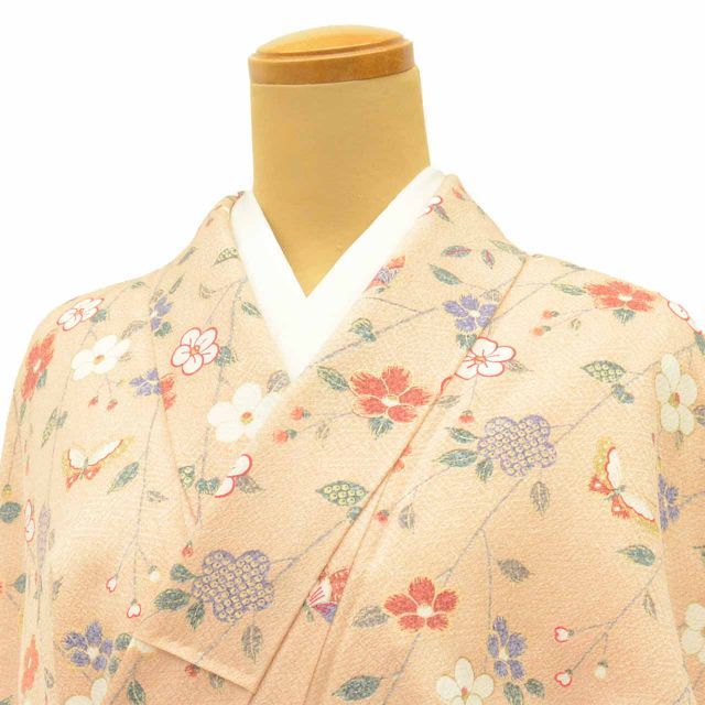 リサイクル着物 訪問着 正絹 絹 Mサイズ ちょっとふくよかL 特品 身丈