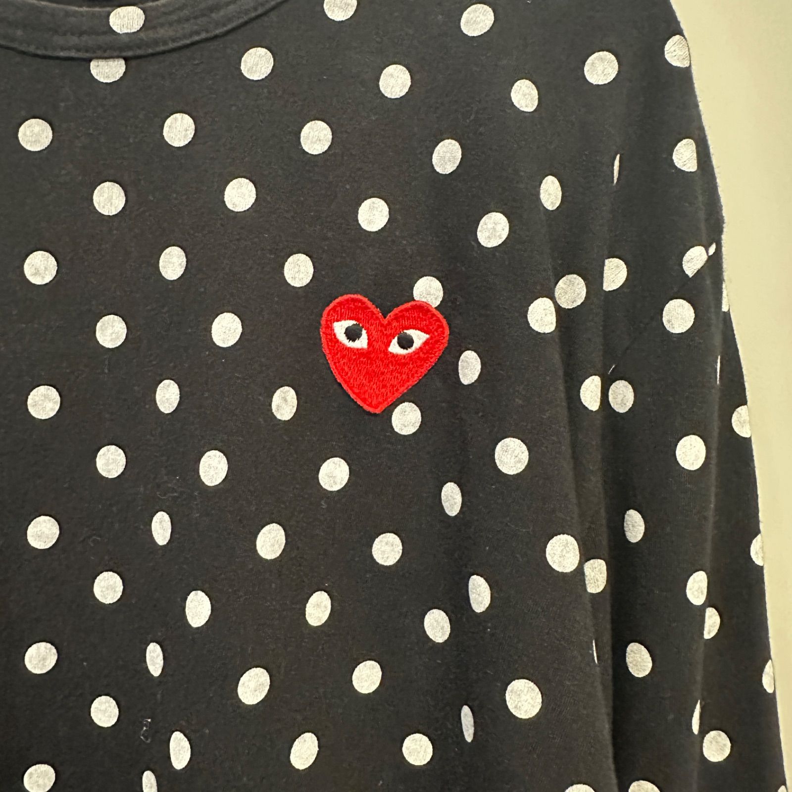 PLAY COMME des GARÇONS ドット柄 長袖 Tシャツ L ロンT ポルカドット