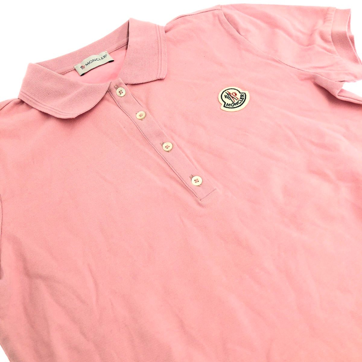 MONCLER モンクレール 半袖ポロシャツ サイズ:164cm ワッペン ピンク