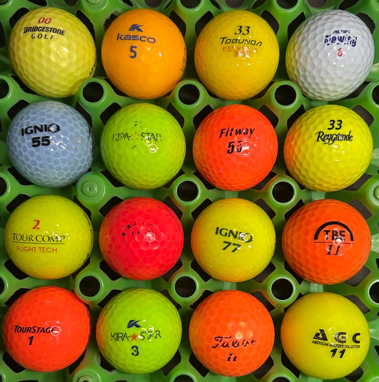 メーカー混合 ロストボール カラー 16個 ゴルフ ゴルフボール ジャンク