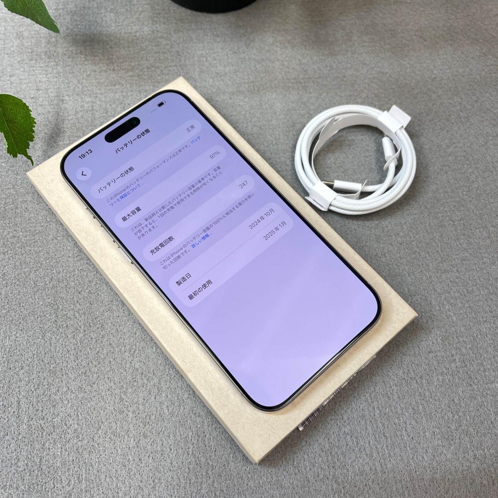バッテリー 97% iPhone 16ProMax 256GB ナチュラル 国内版 SIMフリー