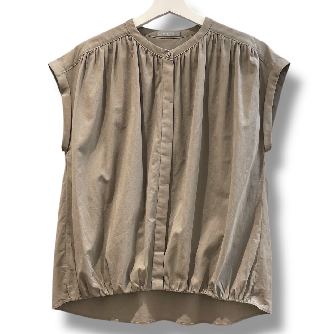 tkeory luxe セオリーリュクス フレンチスリーブギャザーブラウス