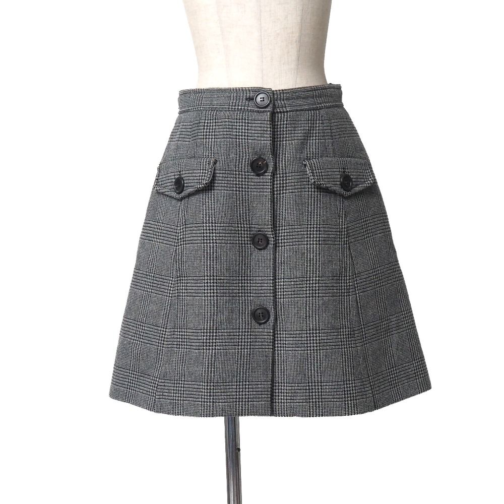 MIUMIU ミュウミュウ ミニスカート サイズ40 グレンチェック 台形