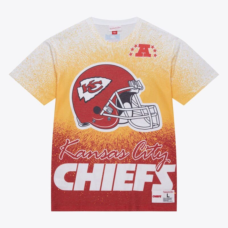 ミッチェルネス メンズ トップス Tシャツ ヴィンテージ ロゴ Mens Mitchell Ness White Kansas City Chiefs Team Burst Vintage Logo TShirt Chf White ホワイト