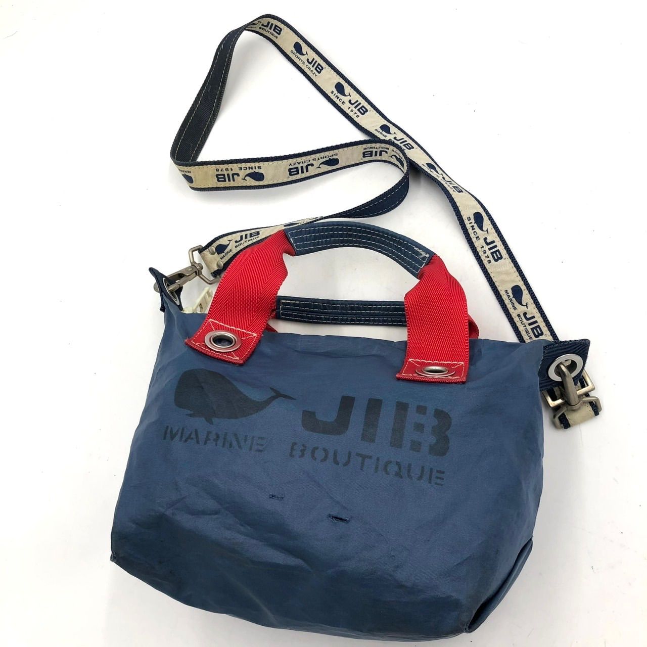 セイルクロス JIB ジブ 2WAY ショルダーバッグ トート 青 赤 ロゴ 