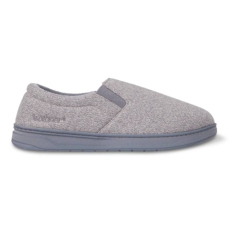 アイソトナー メンズ シューズ サンダル ニット Isotoner Brady Mens Knit Closed Back Slippers Ash アッシュ