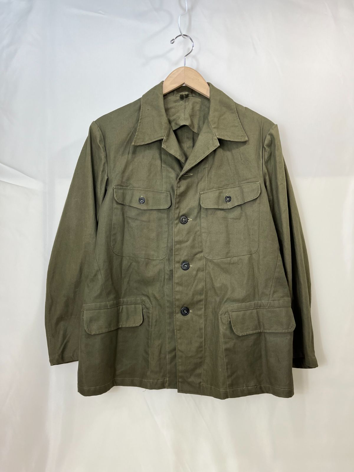 旧日本海軍 40s～ 士官 第四種軍衣 ミリタリージャケット メンズ
