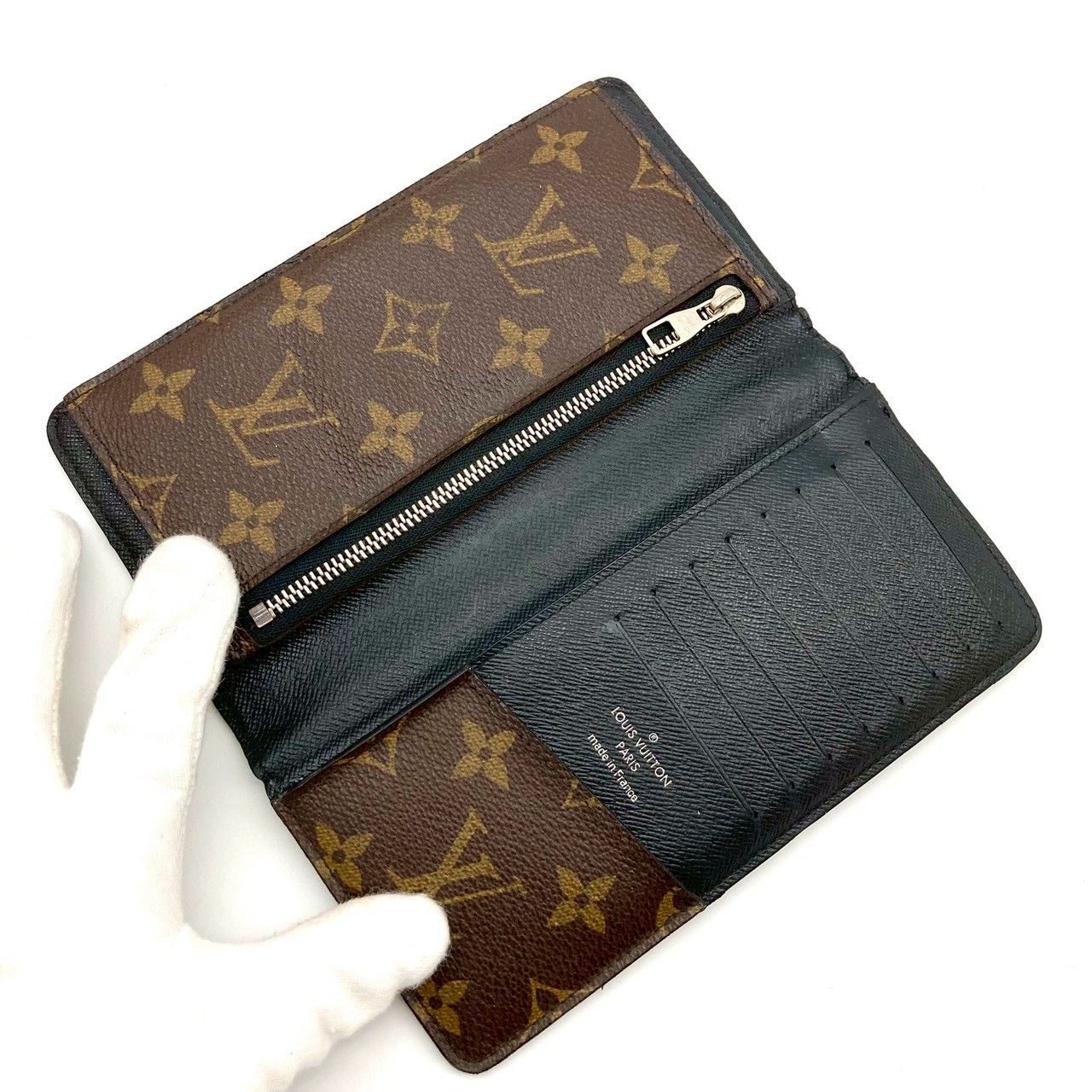 ルイヴィトン モノグラムマカサー ポルトフォイユタノン 長財布 Y80222