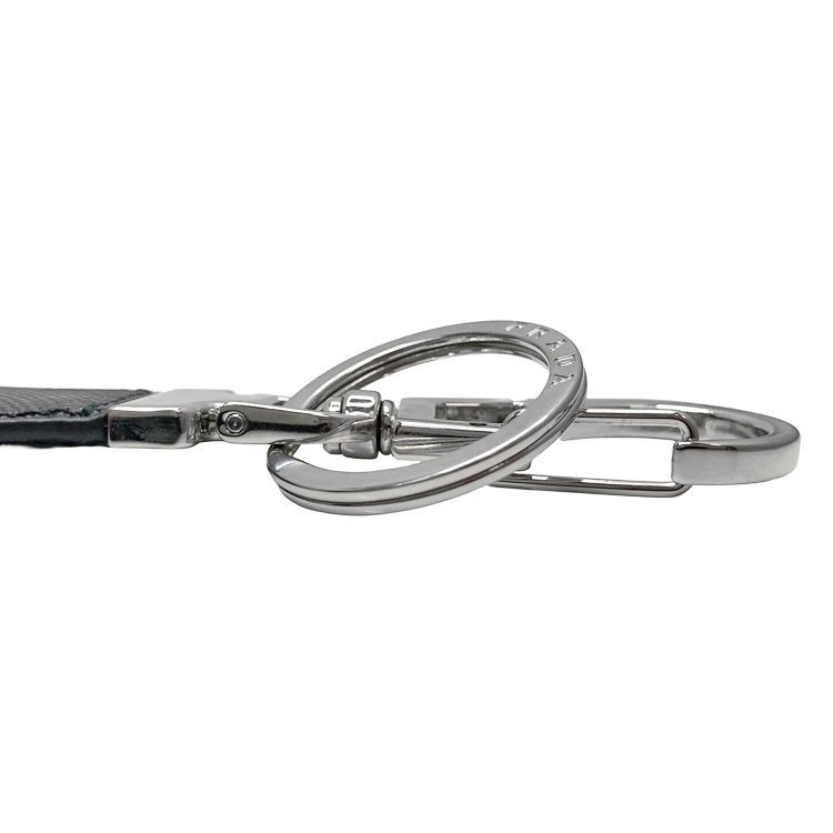 PRADA プラダ トライアングル ロゴ サフィアーノレザー キーチェーン