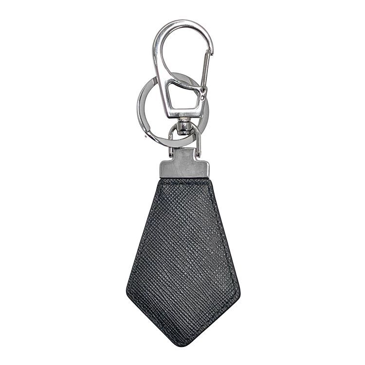 PRADA プラダ トライアングル ロゴ サフィアーノレザー キーチェーン