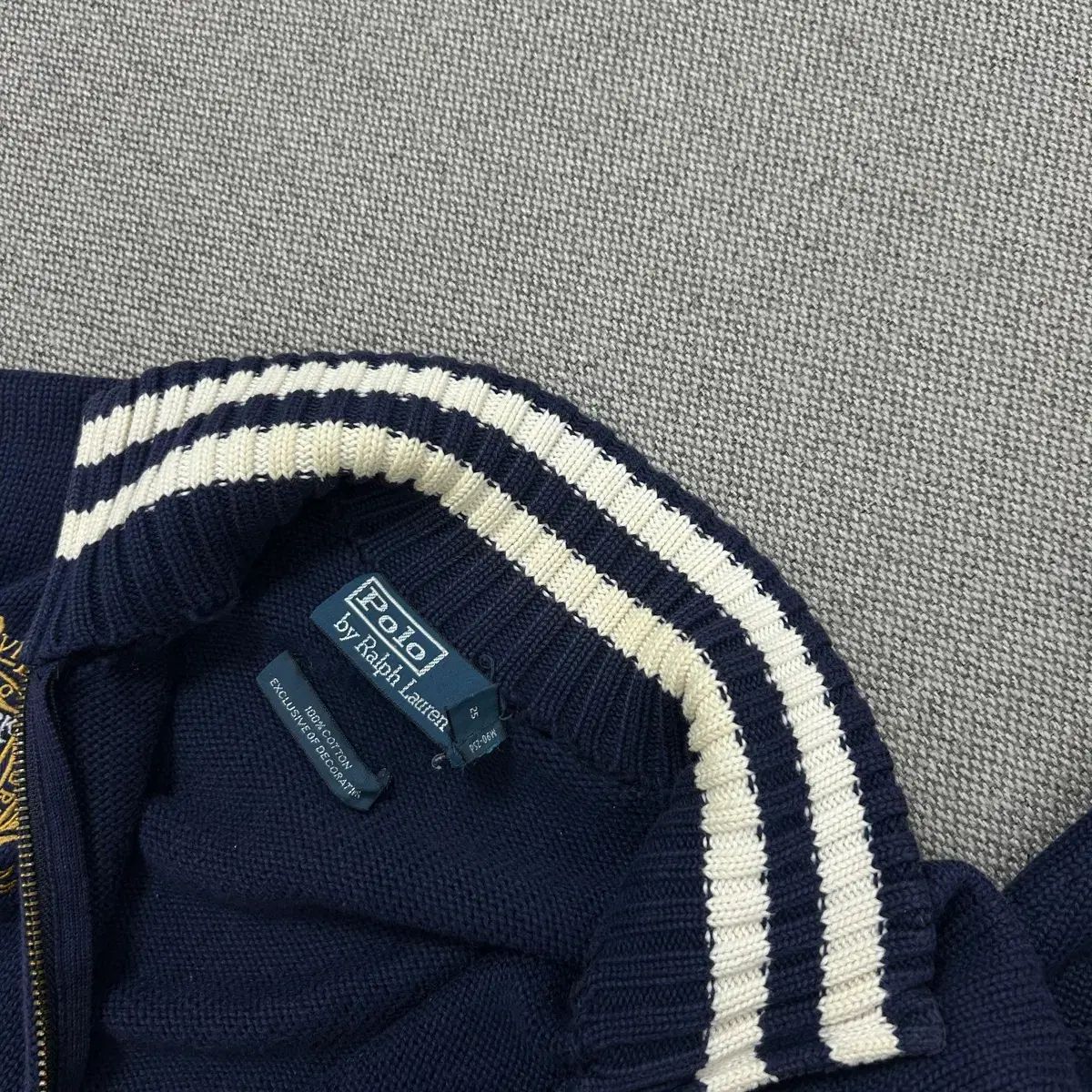 ポロ チーフキープ NEW YORK ビックポニー ニットジップアップ (S