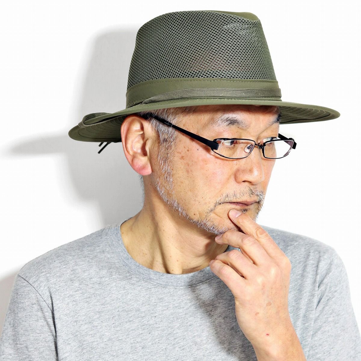 HENSCHEL (ヘンシェル) 春 夏 サファリハット メンズ アメリカ 中折れ 帽子 レディース UPF50+ 折りたたみ可能 UVカット 緑 オリーブ 父の日 【TB】