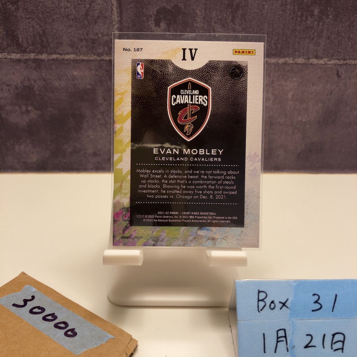 2021 Panini Court Kings Evan Mobley Cleveland Cavaliers RC