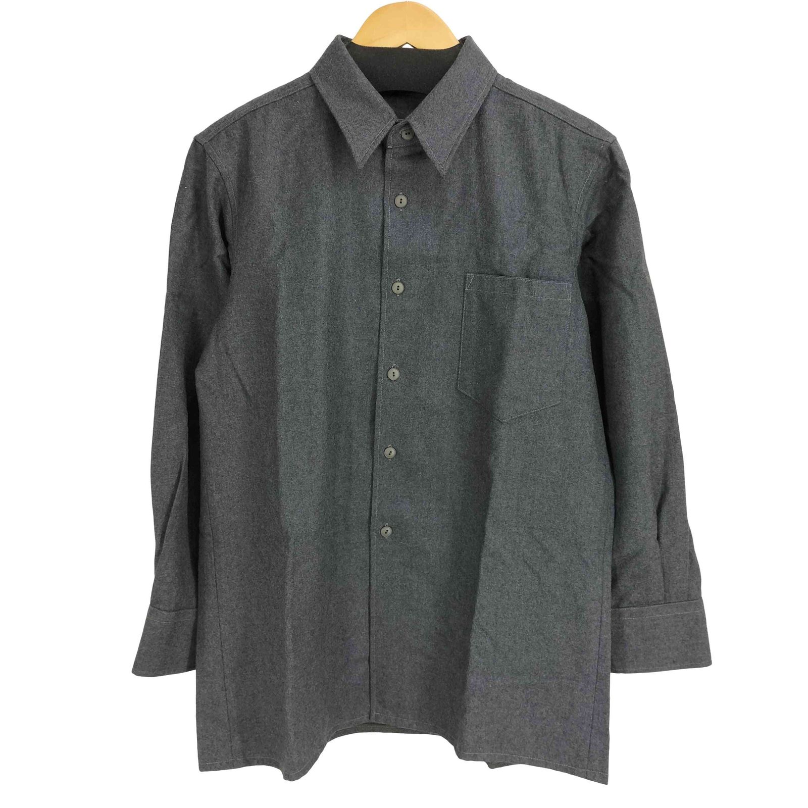 イッセイミヤケ ISSEY MIYAKE 70-80S 初期タグ ウール L/S シャツ 