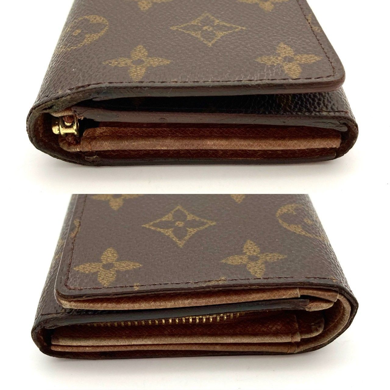 ルイヴィトン モノグラム ポルトモネビエ トレゾール 二つ折り財布
