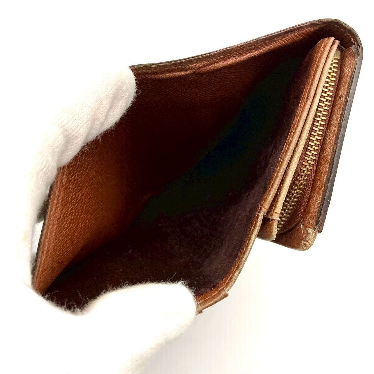 ルイヴィトン モノグラム ポルトモネビエ トレゾール 二つ折り財布