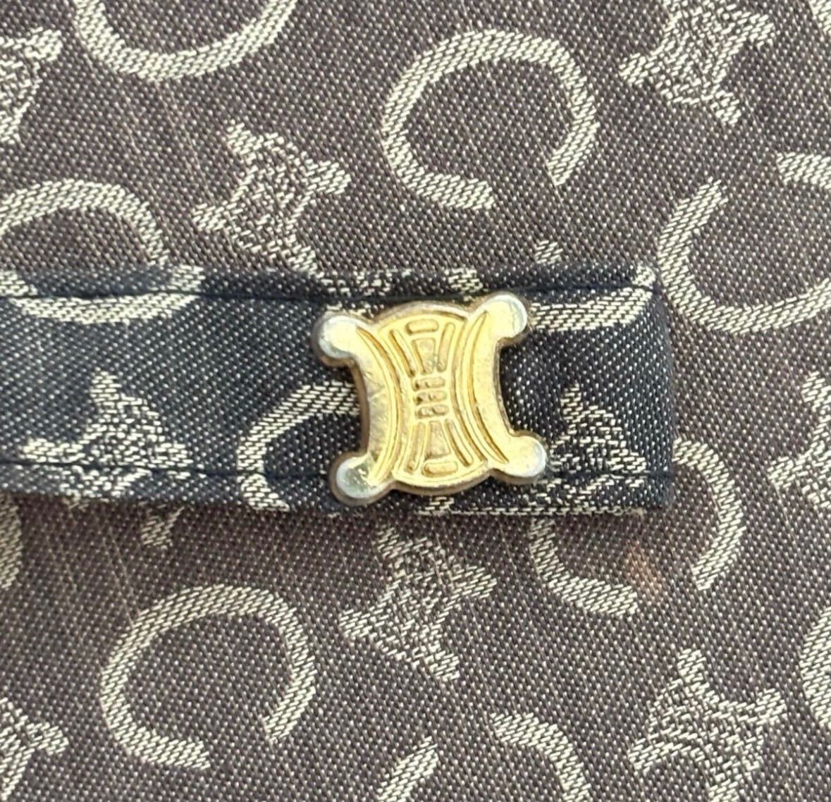 CELINE 美品 トリオンフ 日傘 長傘 ブラウン×ゴールドメタル金具