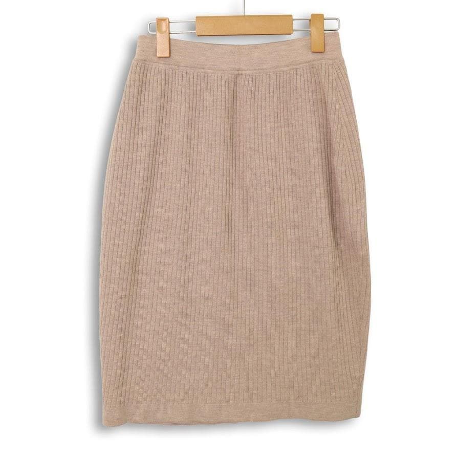 Christian Dior クリスチャンディオール ウール リブニット スカート M