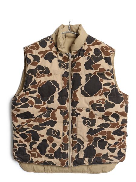 80s USA製 10X リバーシブル ダウン ベスト メンズ M ヴィンテージ