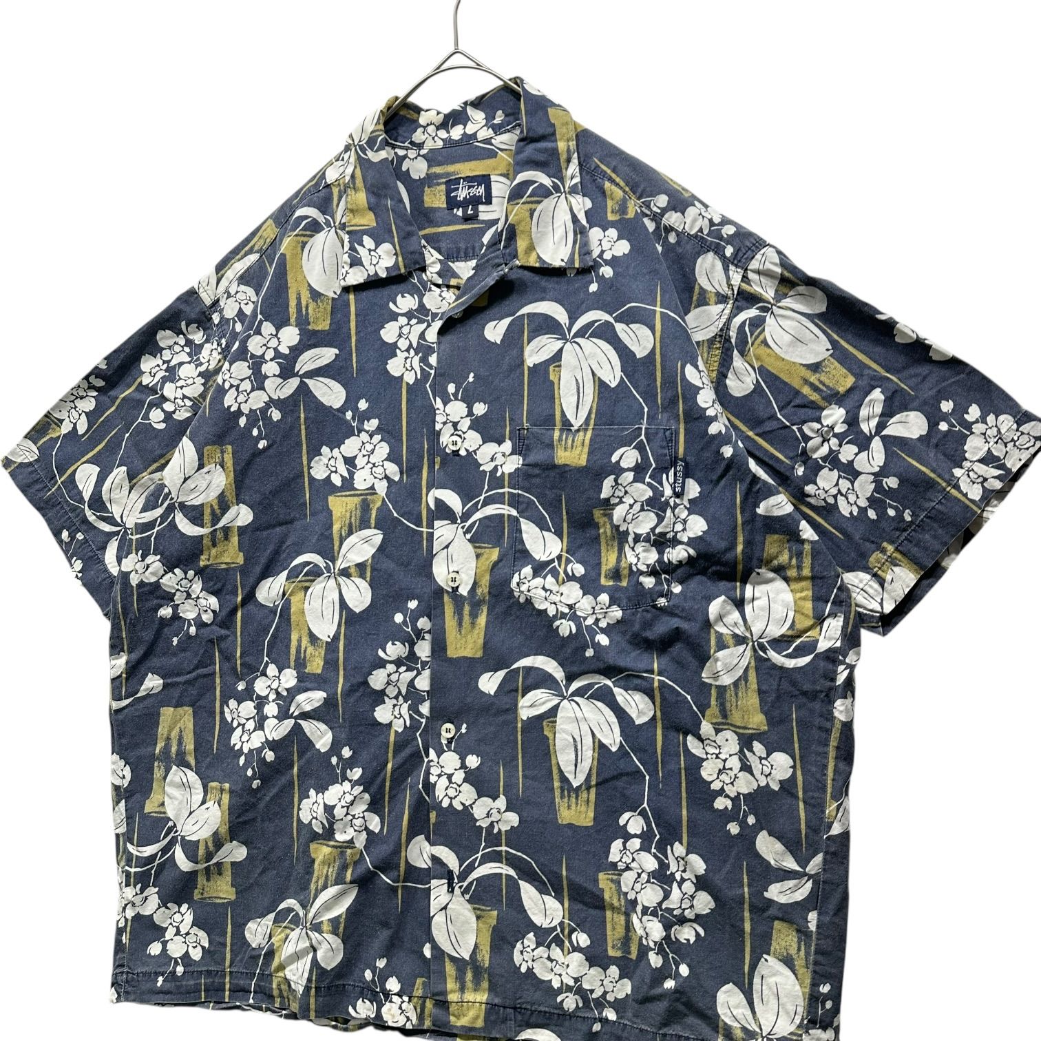 stussy ステューシー USA製 アロハシャツ L STUSSY(ステューシー) 90's USA made Aloha Shirt アロハ シャツ L