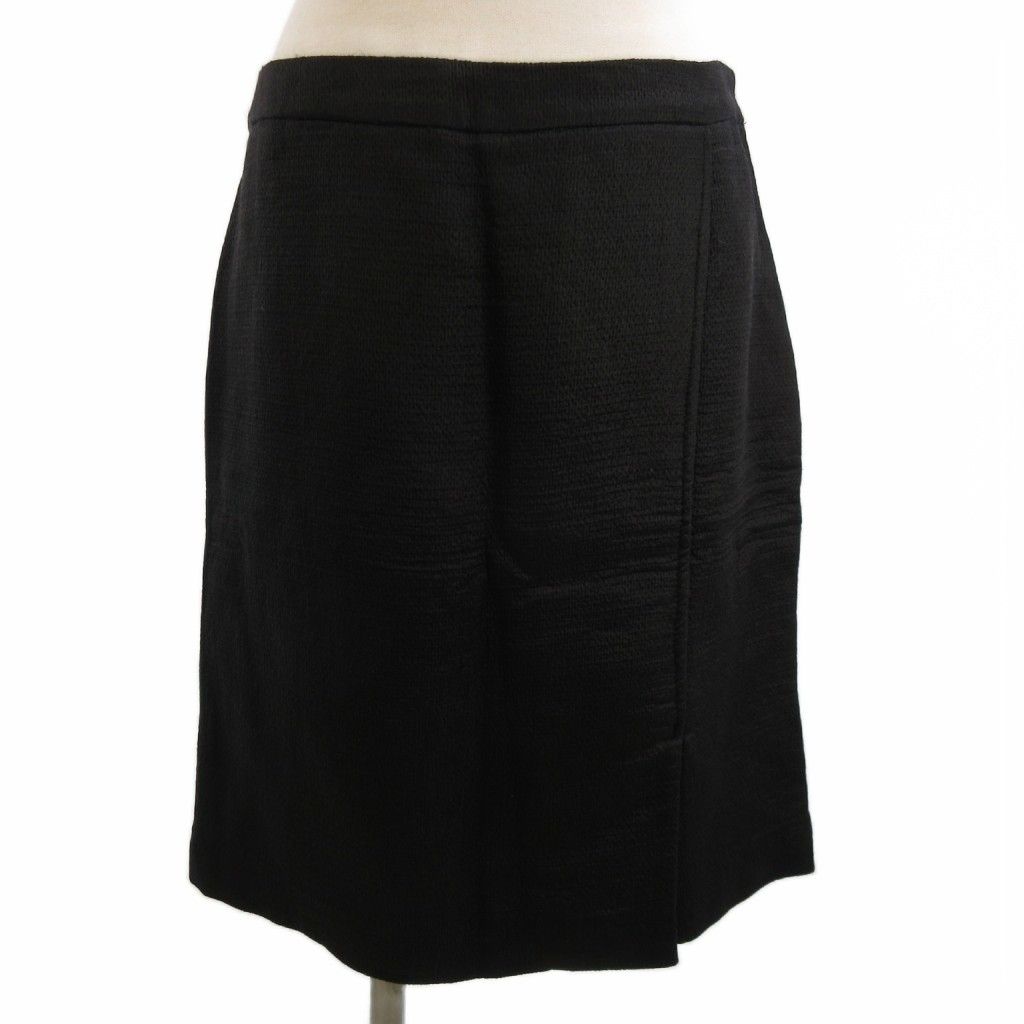 プラダ PRADA スカート ひざ丈 コットンシルク スリット 黒 36 - メルカリ