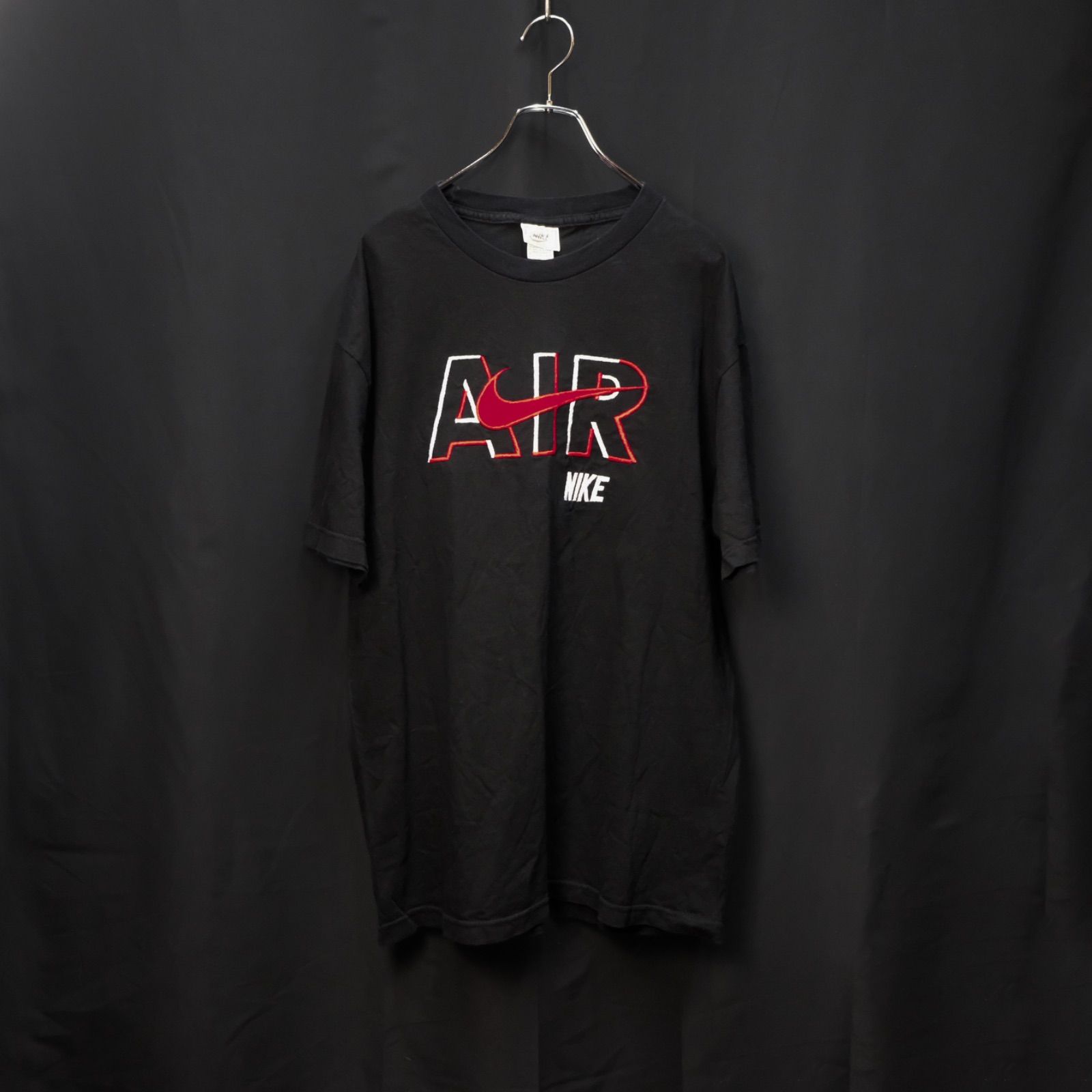90s~00s USA製 NIKE 白タグ AIR刺繍 半袖Tシャツ スウォッシュ Lサイズ