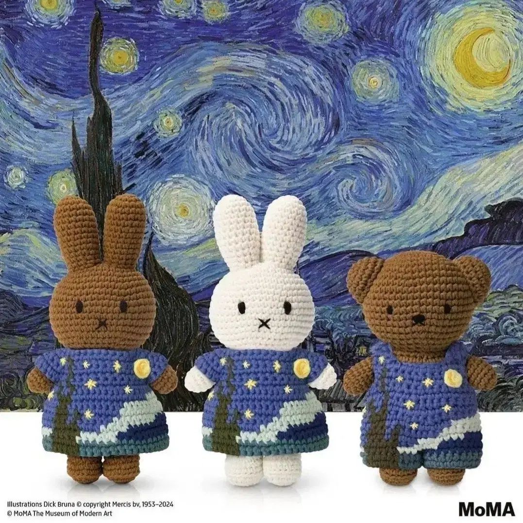 モマ限定モデル ミッフィー ぬいぐるみ Miffy NEW YORK MOMA ゴッホ