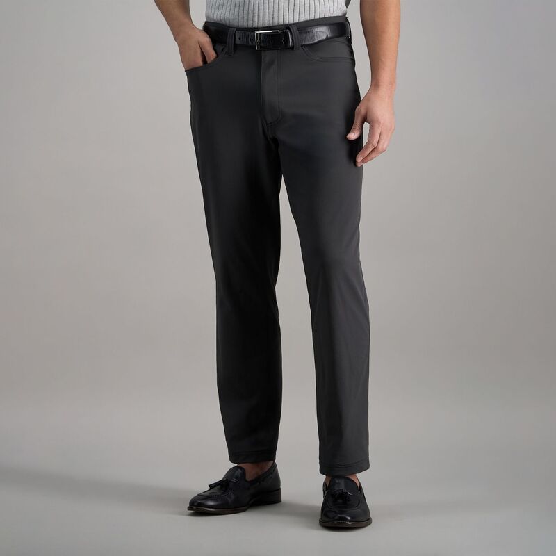 ハガー メンズ ボトムス カジュアルパンツ ナイロン Mens Haggar Sport Performance Straight Fit Nylon Tech Pants Dark Grey グレー