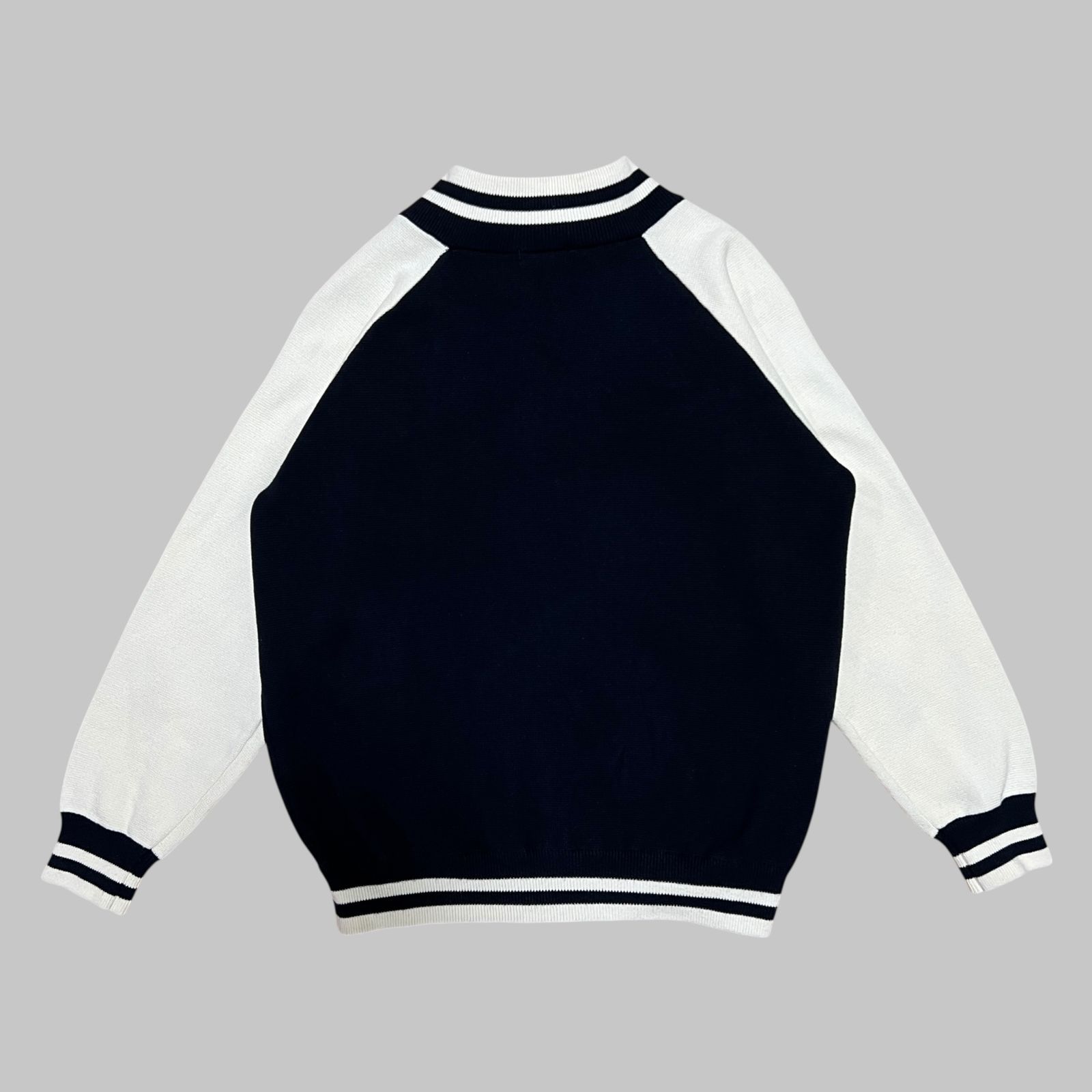 美品】RHC Ron Herman ニットスタジャン M メンズ ブラック×ホワイト