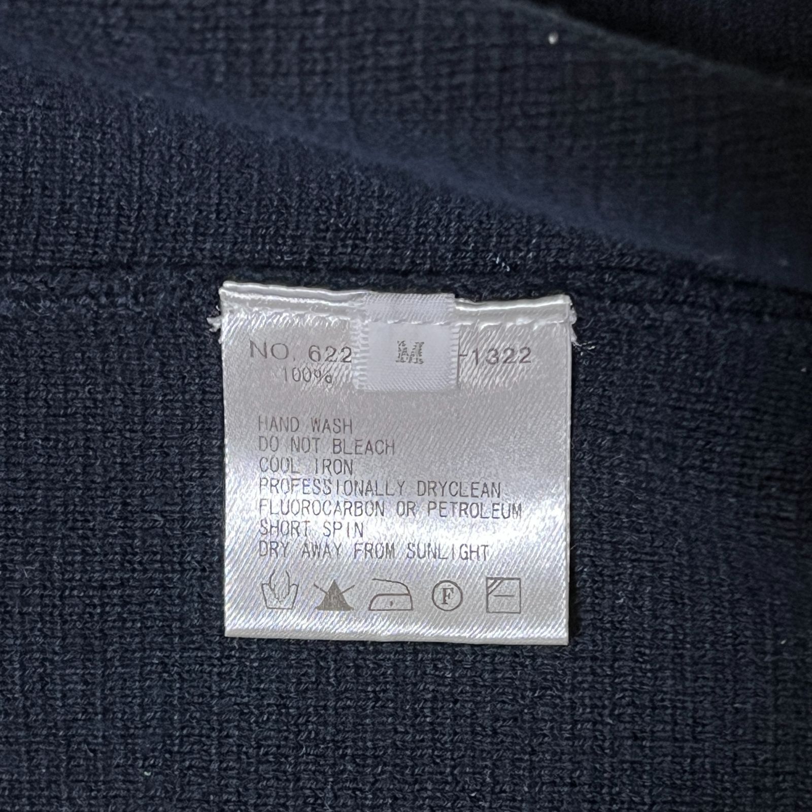 美品】RHC Ron Herman ニットスタジャン M メンズ ブラック×ホワイト