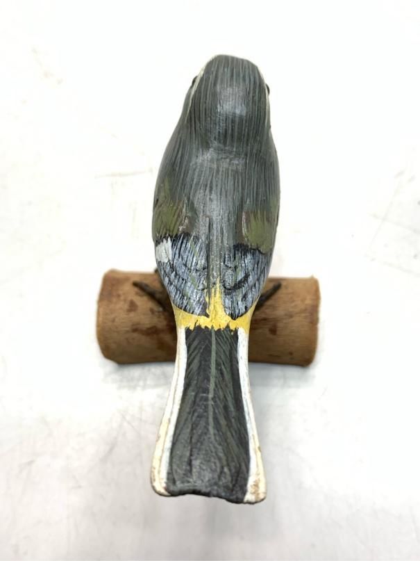 希少 キセキレイ バードカービング 野鳥彫刻 木彫りの野鳥 置物