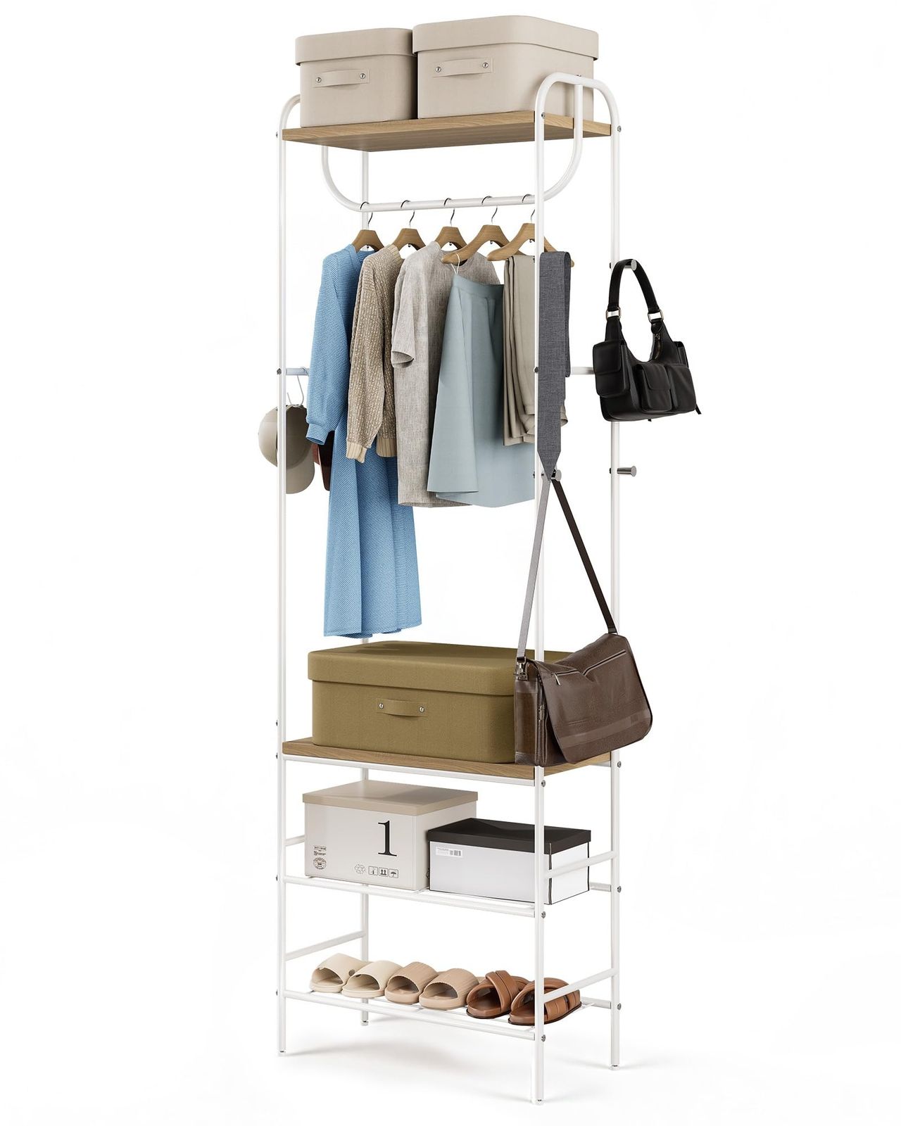 在庫処分 ナチュラル＆ホワイト リビング対応 寝室 玄関 組立簡単 幅58