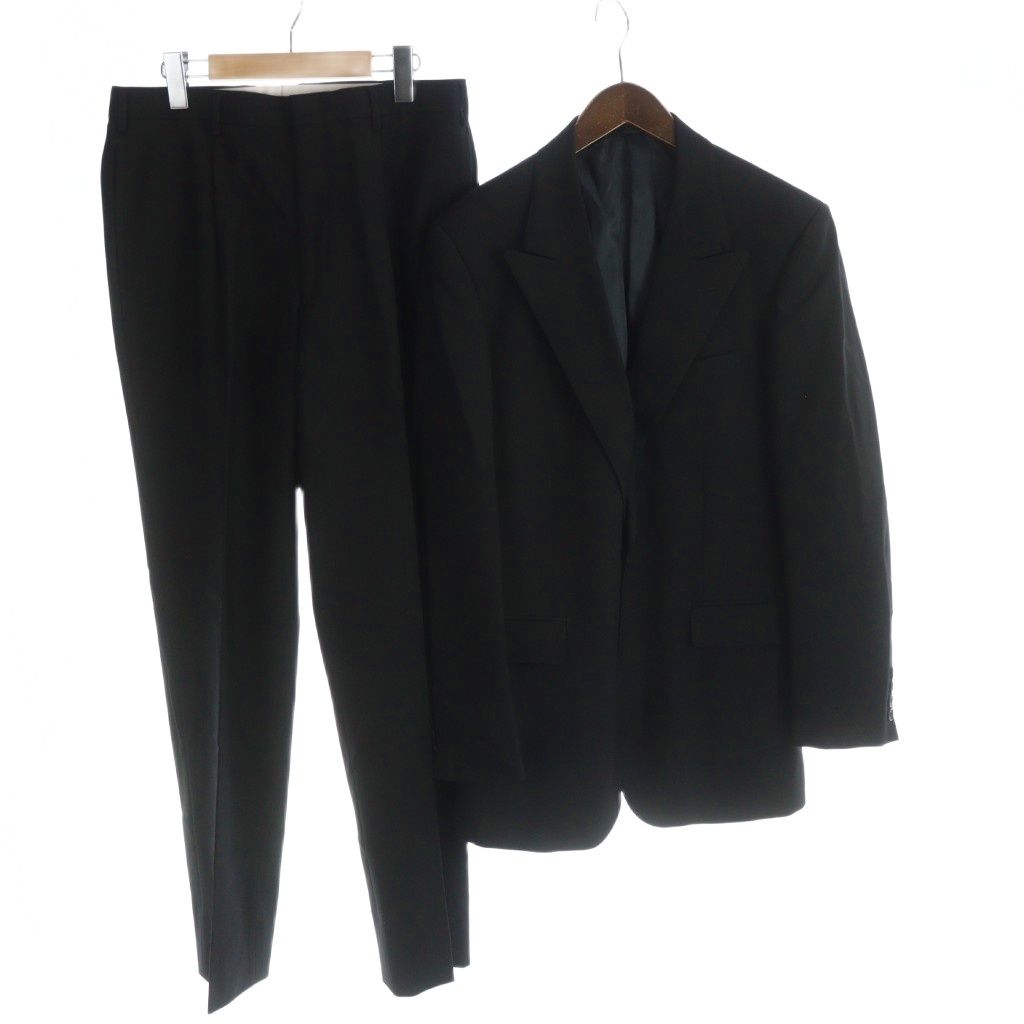 アクアスキュータム スーツセットアップ 黒系焦茶ダブルブレストジャケット アクアスキュータム AQUASCUTUM セットアップ スーツ フォーマル