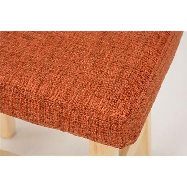 スツール オットマン 約幅37.5×奥行27×高さ45cm オレンジ 木製