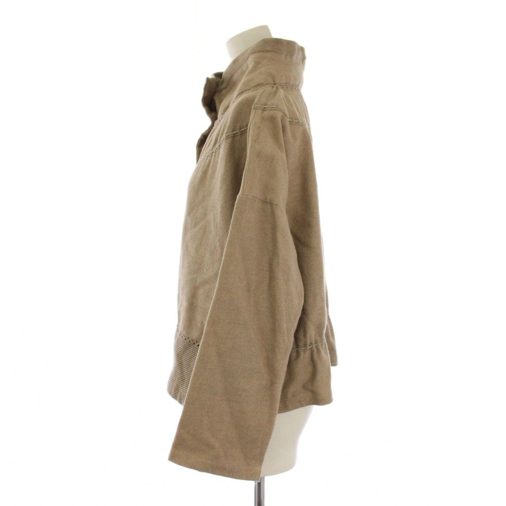 イッセイミヤケ ISSEY MIYAKE haat スタンドカラージャケット カシミヤ