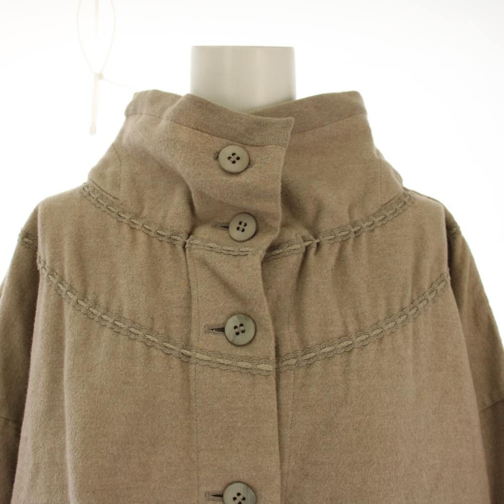 イッセイミヤケ ISSEY MIYAKE haat スタンドカラージャケット カシミヤ