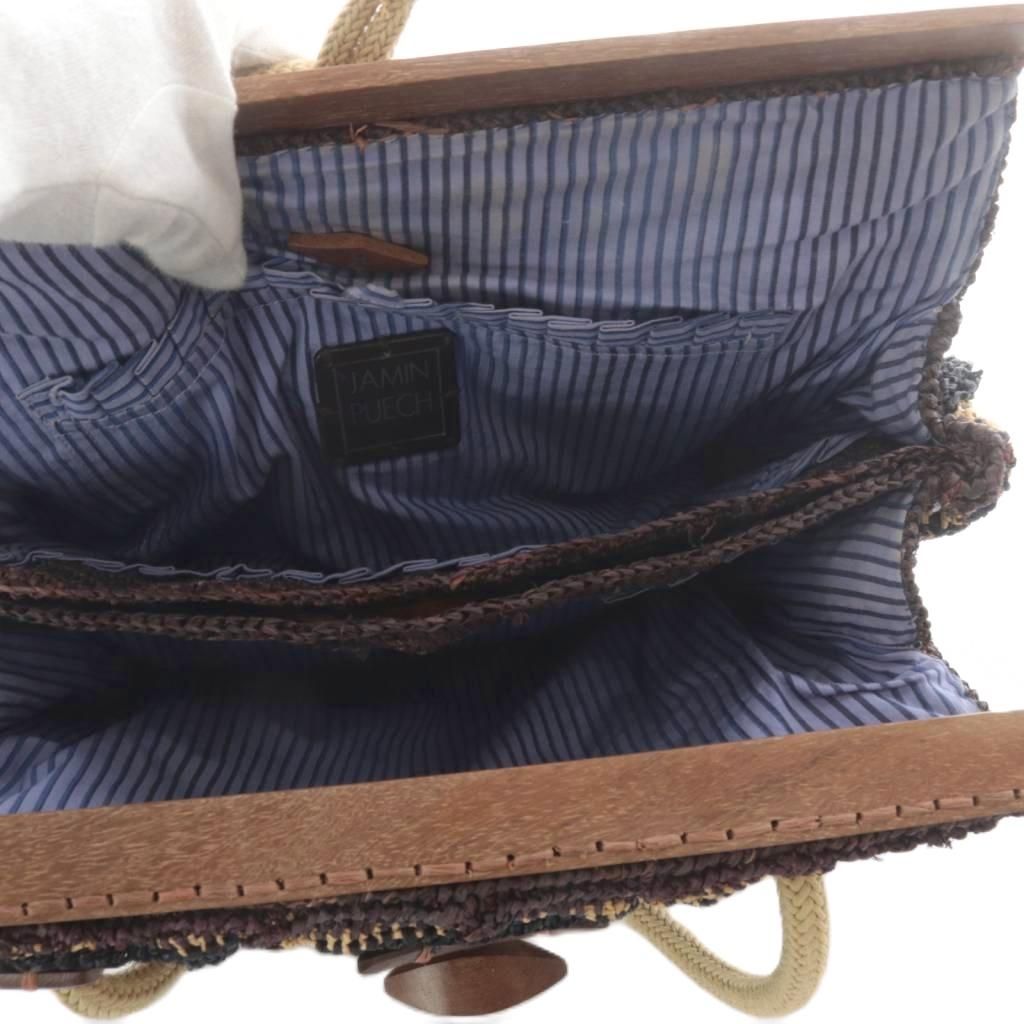 ジャマンピュエッシュ JAMIN PUECH ハンドバッグ ラフィア ベージュ