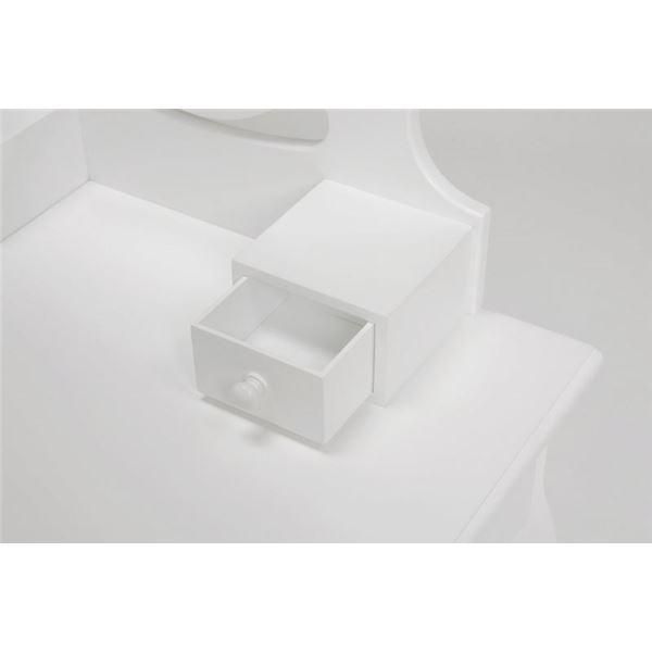 ドレッサー/化粧台 〔幅70cm〕 ホワイト 引き出し1杯 アクセサリー