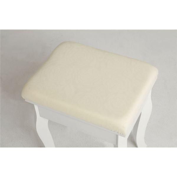 ドレッサー/化粧台 〔幅70cm〕 ホワイト 引き出し1杯 アクセサリー