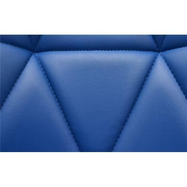 デスクチェア オフィスチェア 約幅48cm ブルー スチール キャスター