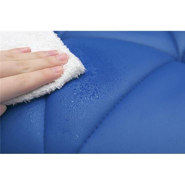 デスクチェア オフィスチェア 約幅48cm ブルー スチール キャスター