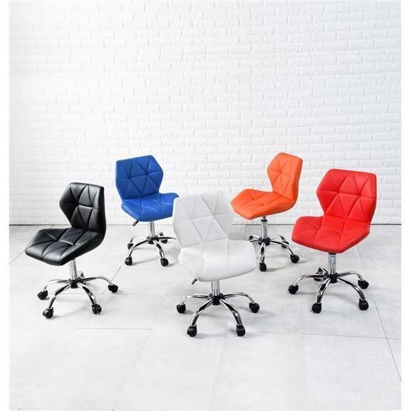 デスクチェア オフィスチェア 約幅48cm ブルー スチール キャスター