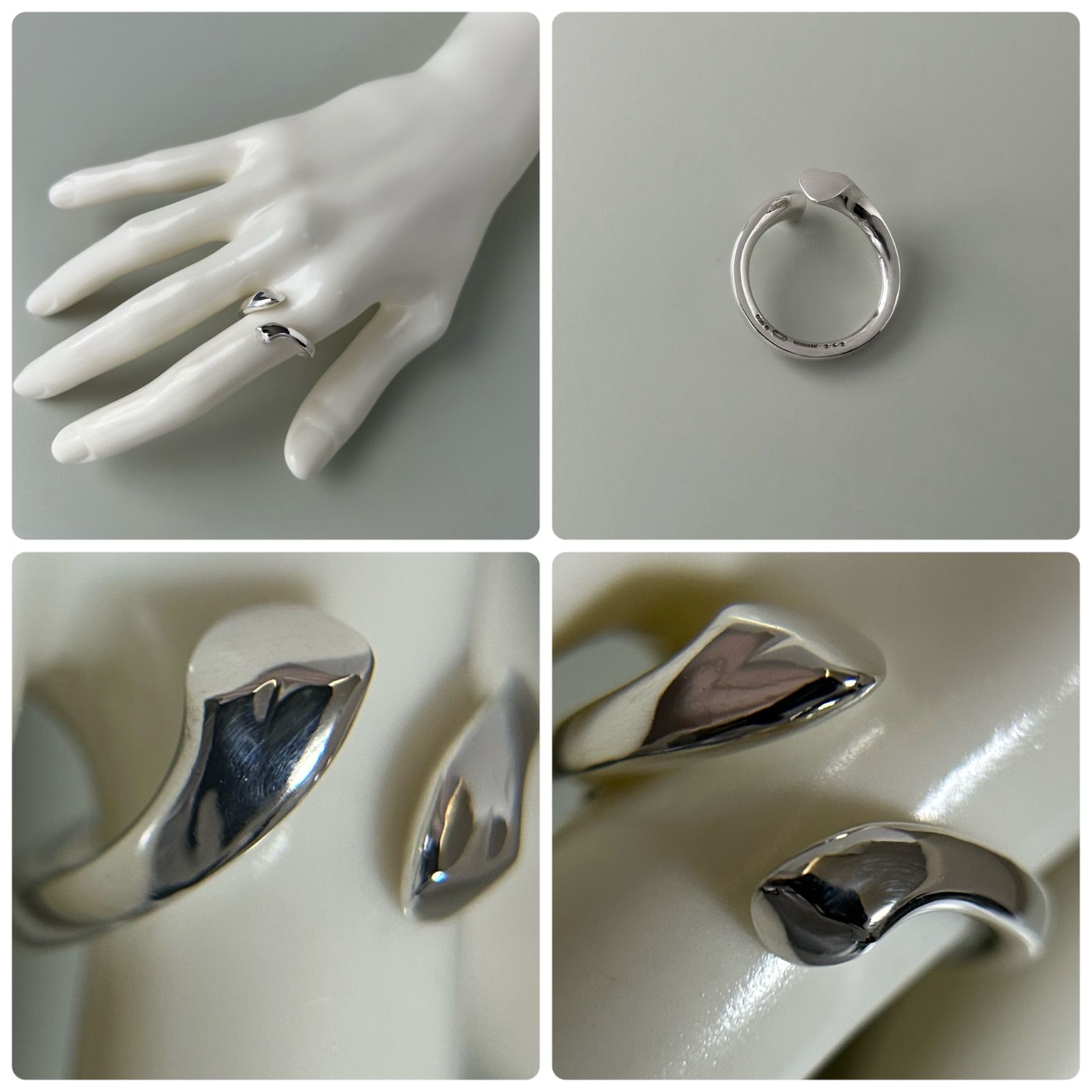 使用感有】 ジョージジェンセン リング 指輪 262 ハート AG925 約13号