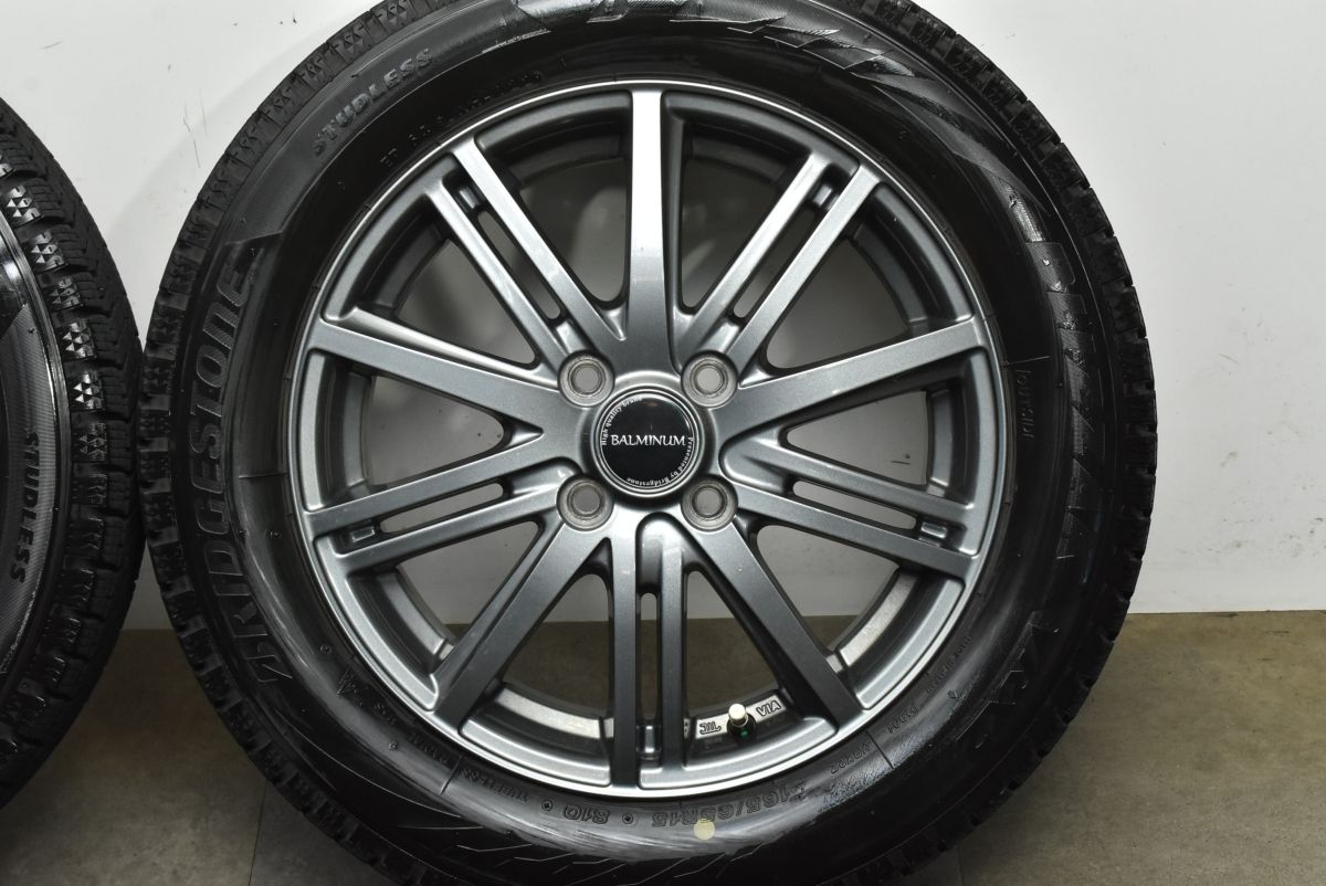 程度良好品】バルミナ BR10 15in 4.5J +48 PCD100 ブリヂストン