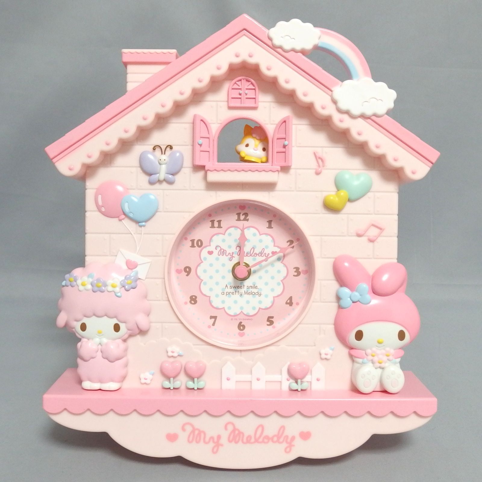 良品☆Sanrio Original my melody 振り子時計 ハウス型 掛け時計 正規