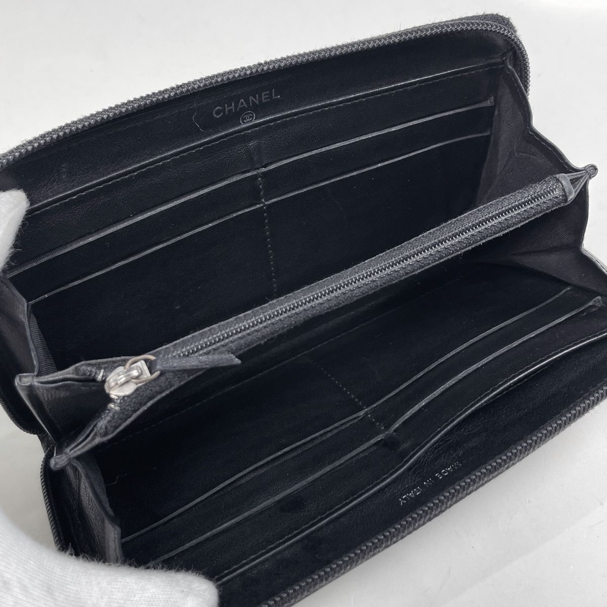 シャネル CHANEL ココマーク ラウンドファスナー長財布 CC ラウンド